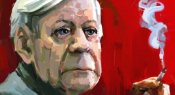 Karikatur von Helmut Schmidt